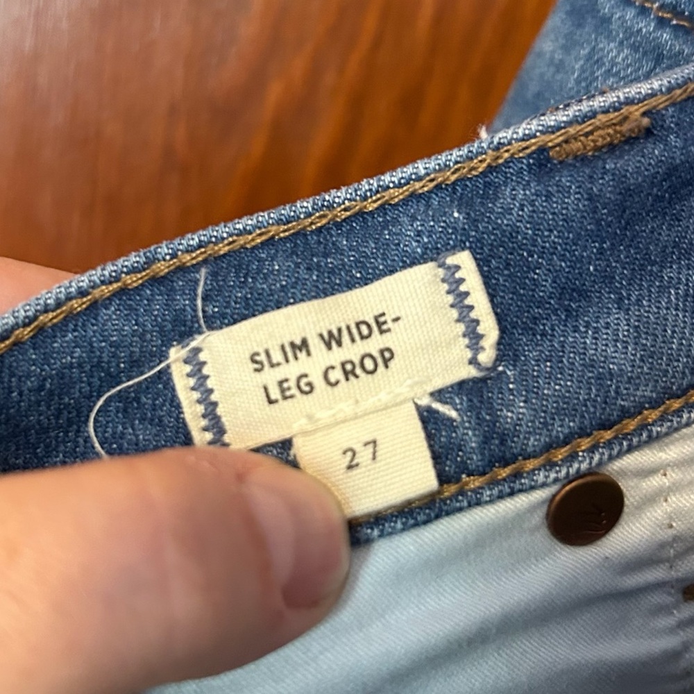 Madewell High Rise Button-Fly Straight Crop Jeans in Medium Blue - Picture 6 of 8